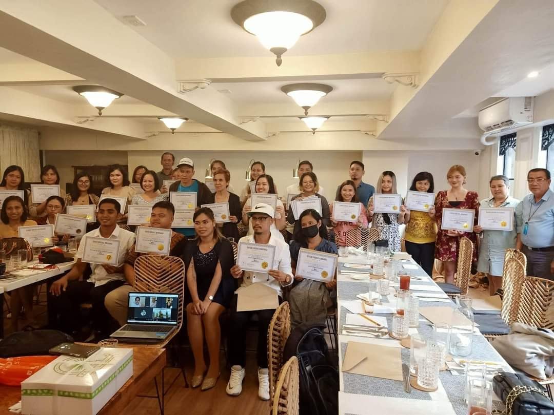 Elysians students and practitioners gathered after an in-person learning activity